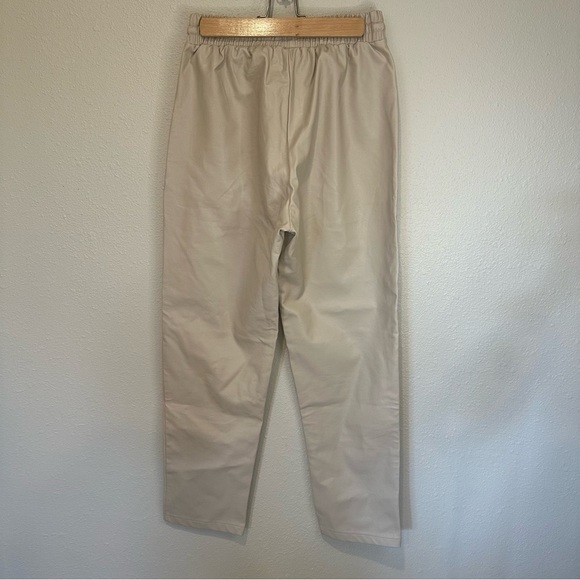 Lane 201 Women’s Cream Leather Joggers - Picture 9 of 14